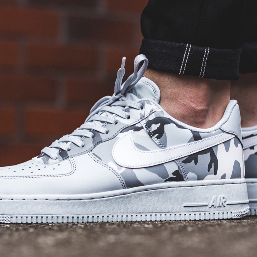 New unworn Nike Air Force 1Grey Platinum Camo 8.5